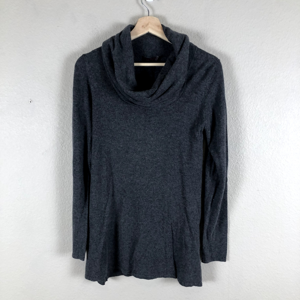 Fontana Sweater‎ Womens Small Gray Cowl Neck Knit Neutral Coastal Normcore
